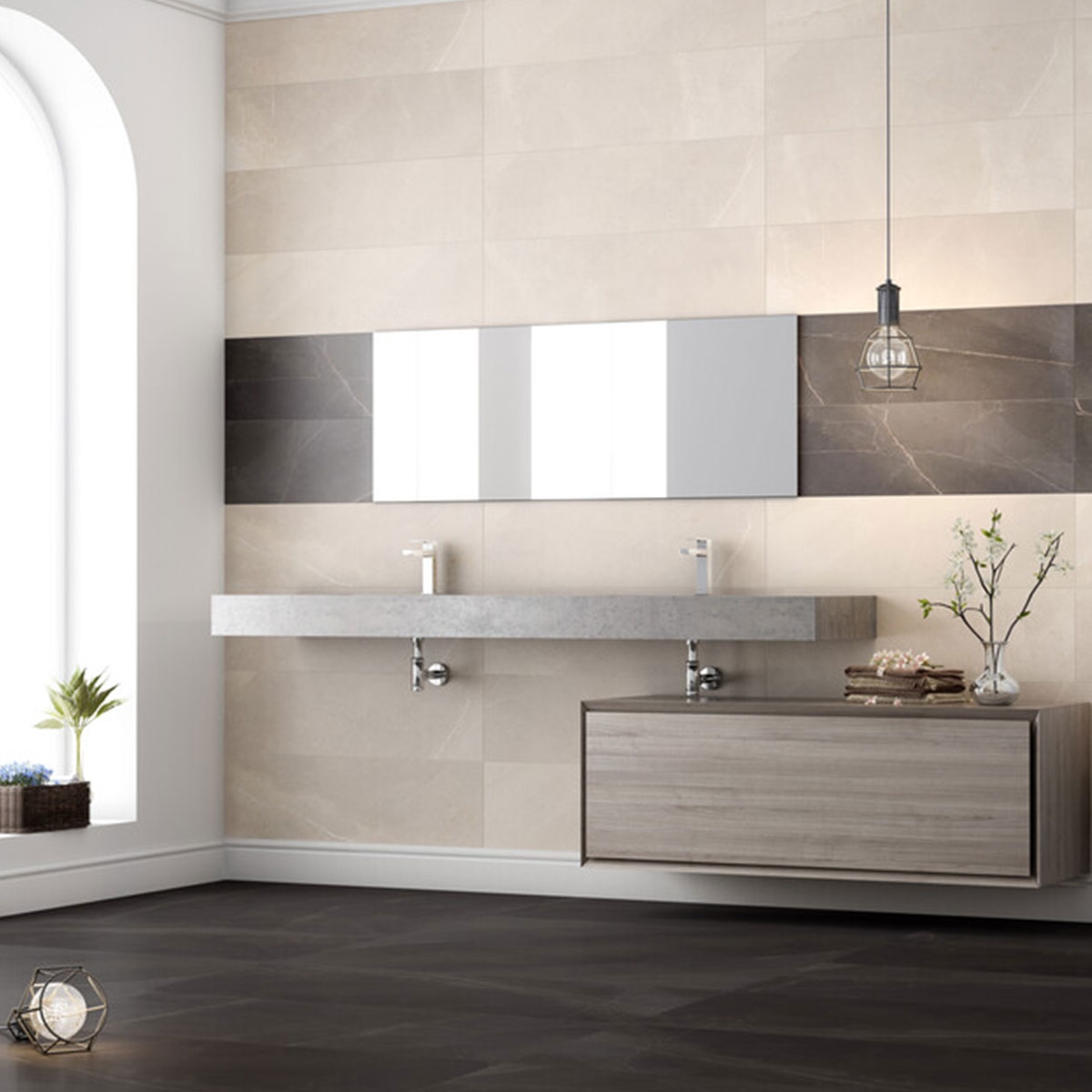 Baño con revestimiento Emerita Light 60x120