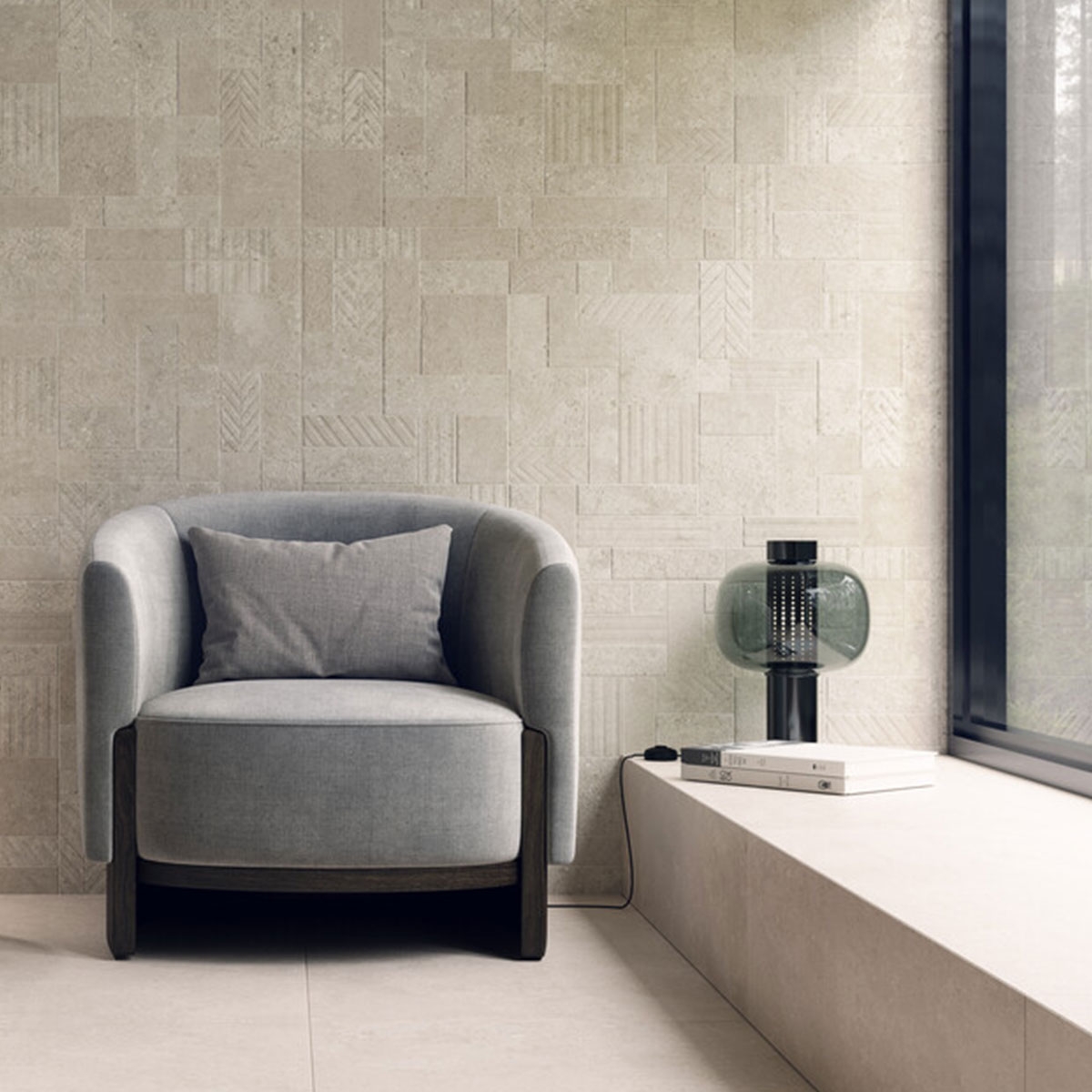 Interior con revestimiento Duero Tetris Mix 60x120