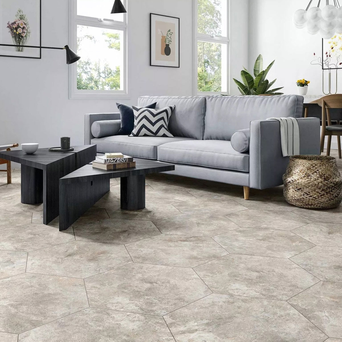 Intérieur avec sol antidérapant Arlet Taupe 48,5x56 (Boîte 1,20m2)