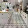 Cocina con Pavimento Chess Bardiglio 44x44
