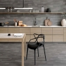 Kitchen with flooring and wall tile Atobon Grey 15x45 (Box 1.08m2)