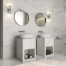Baño con pavimento Hera White 60x60