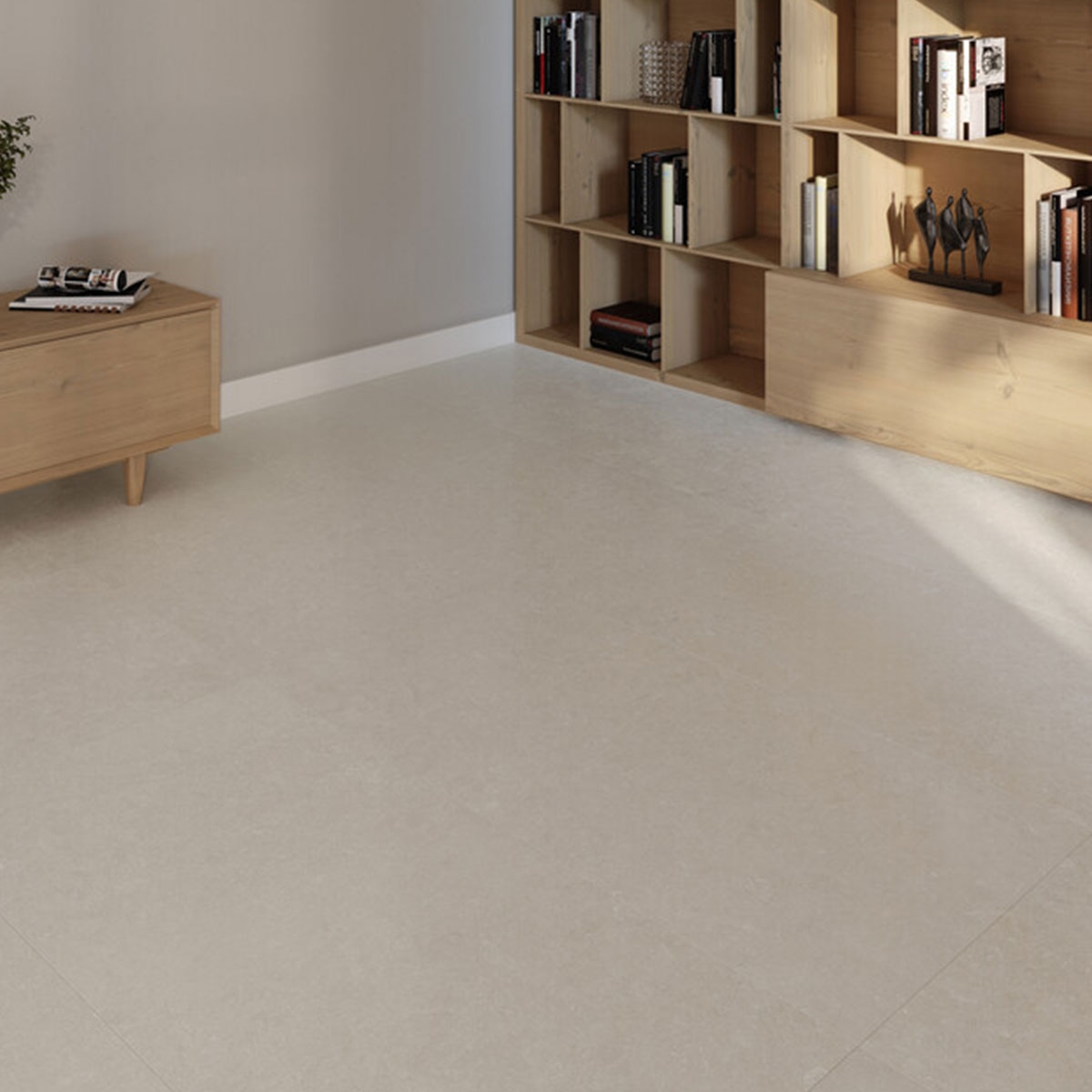 Innenraum mit Hontoria Cream 60x120 Fußboden