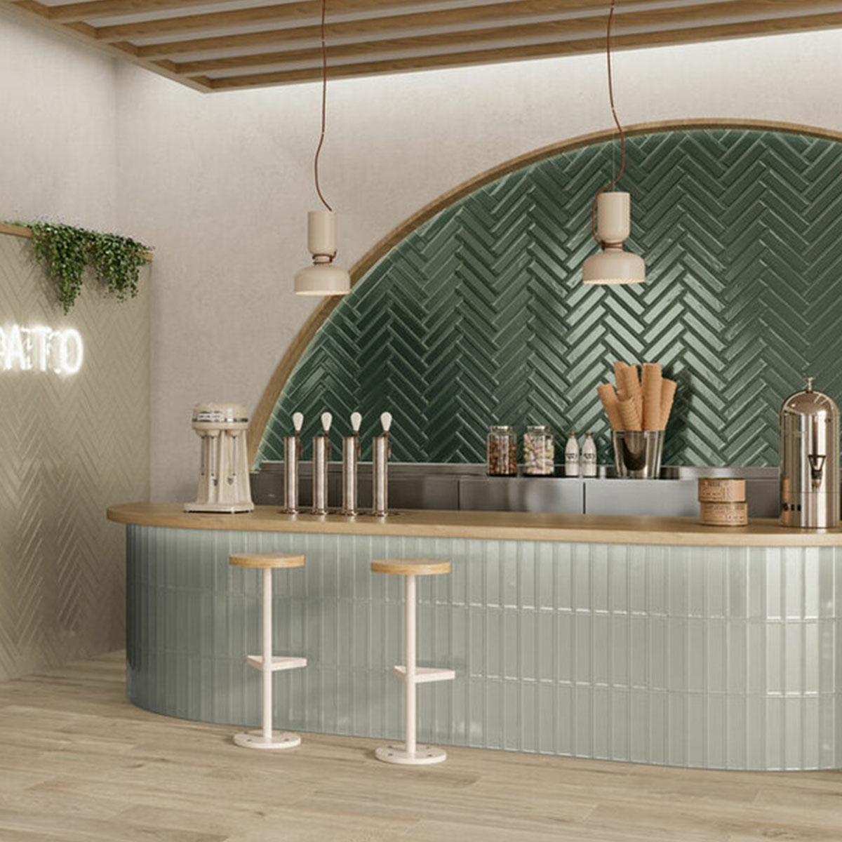 Interior con revestimiento Jewell Pearl 7.5x30