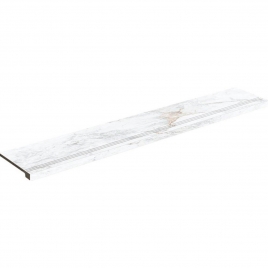 Foto de Peldaño Vuelta Huella Iguazú 1865 White 33x100 (Caja 2 piezas)