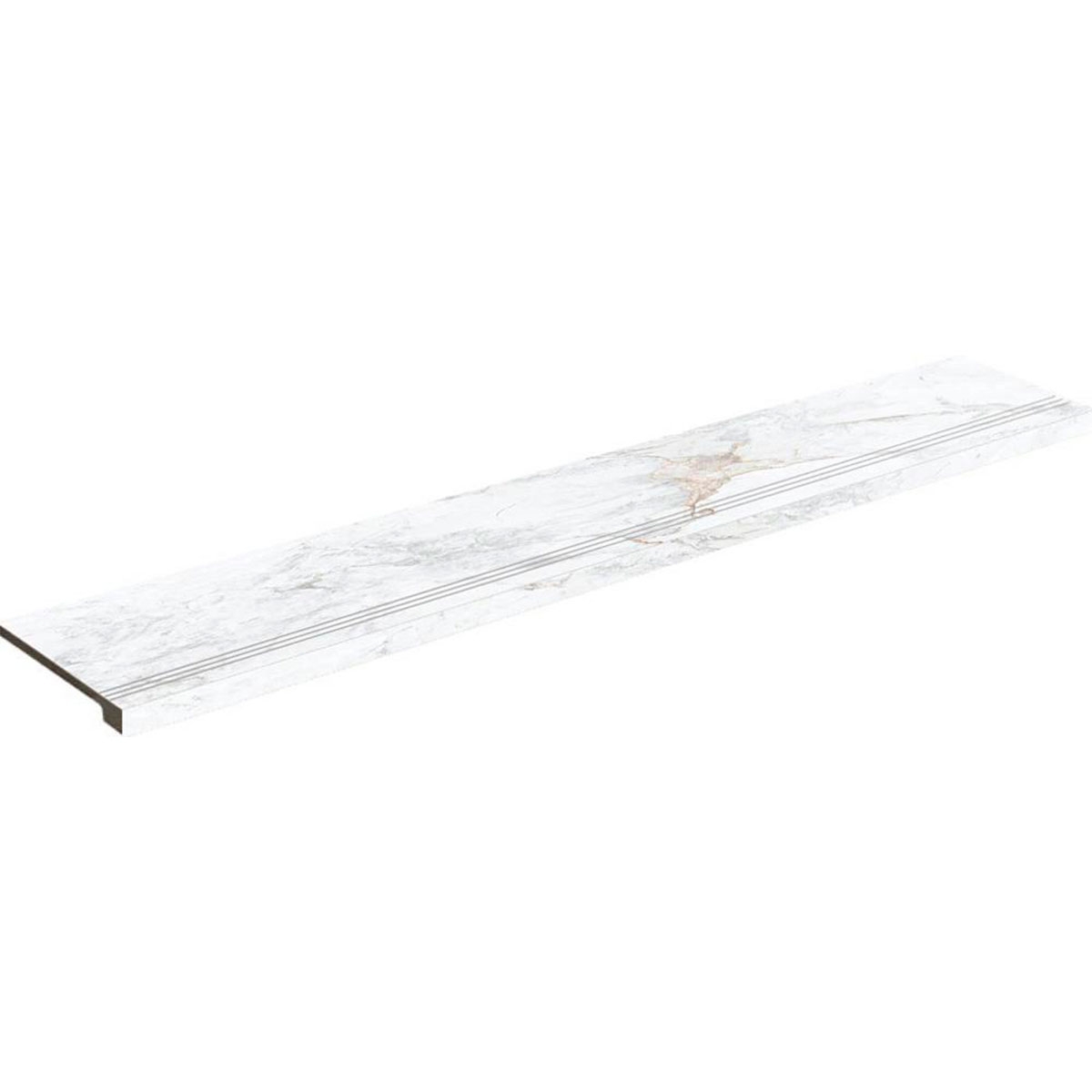 Peldaño Vuelta Huella Iguazú 1865 White 33x100 (Caja 2 piezas)