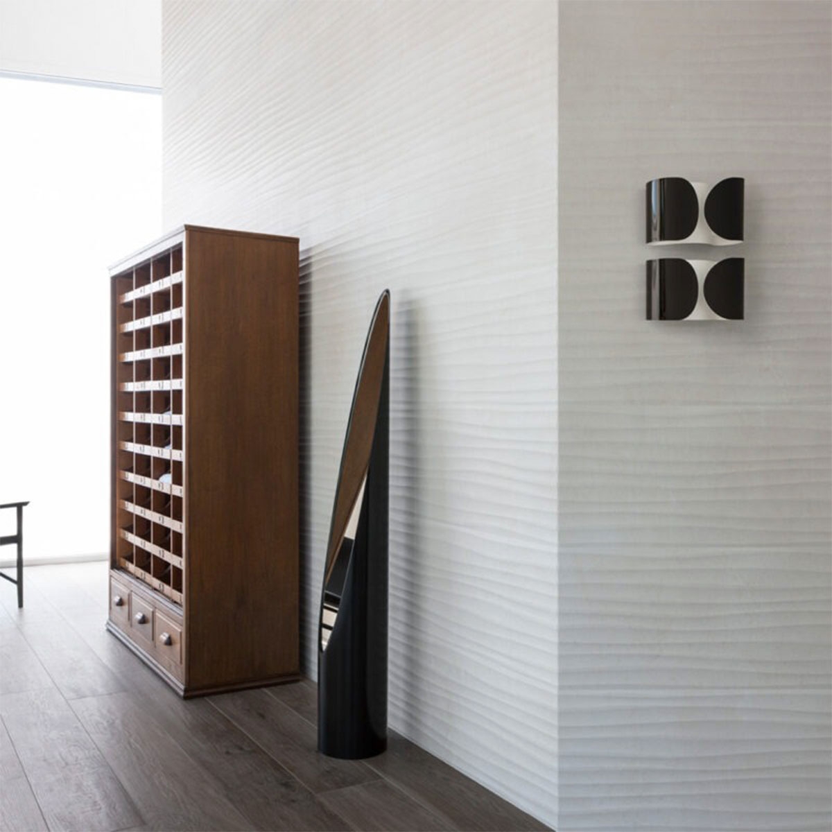 Intérieur avec revêtement Stone Art Structure Move 3D Ivory 40x120