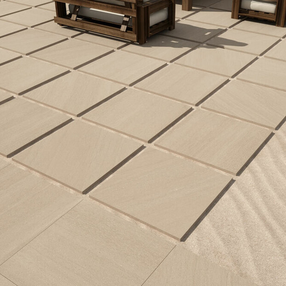 Pavimento imitación piedra Kursaal Ashen Antideslizante 60x60 (Caja 1.44m2)