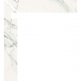 Foto de Zanquin Left Loira 1856 Branco 7,5x50 (Caixa 8 peças)