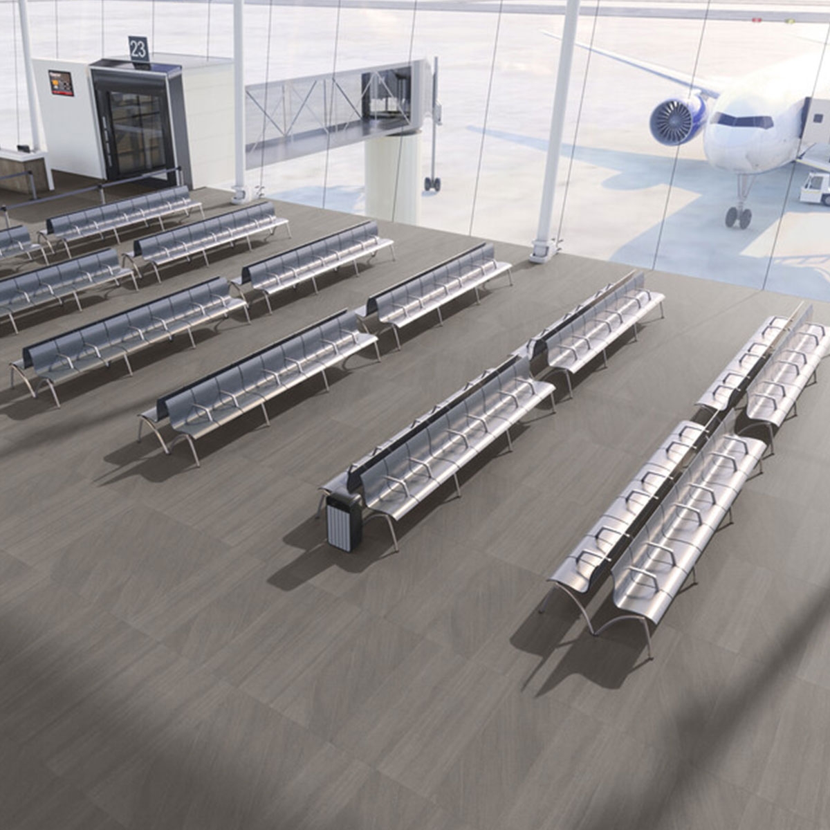 Interior con pavimento Kursaal Rust Antideslizante 60x120