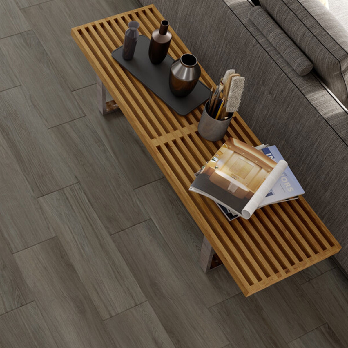 Pavimento imitación madera Landes Taupe 22.5x90