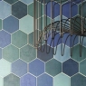 Interior com revestimento Hex Aquamarine 26.5x51