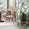 Dining Room with Hex Nouveau Green Coating 26.5x51