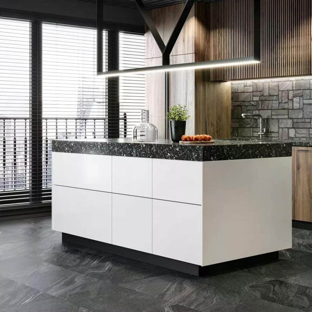 Cocina con Pavimento Esla Base 44x66