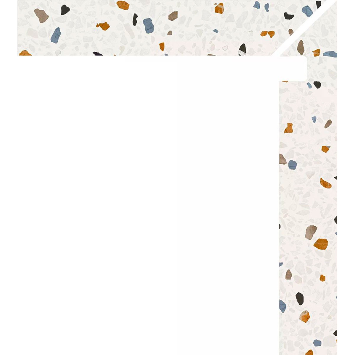 Zanquin Right Palazzo 1862 White 7.5x50 (Box 8 pieces)