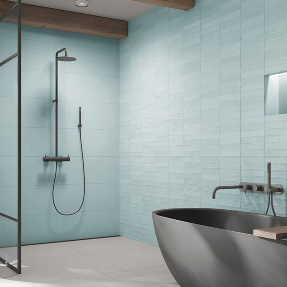 Baño con revestimiento Lisbon Sky 30x75