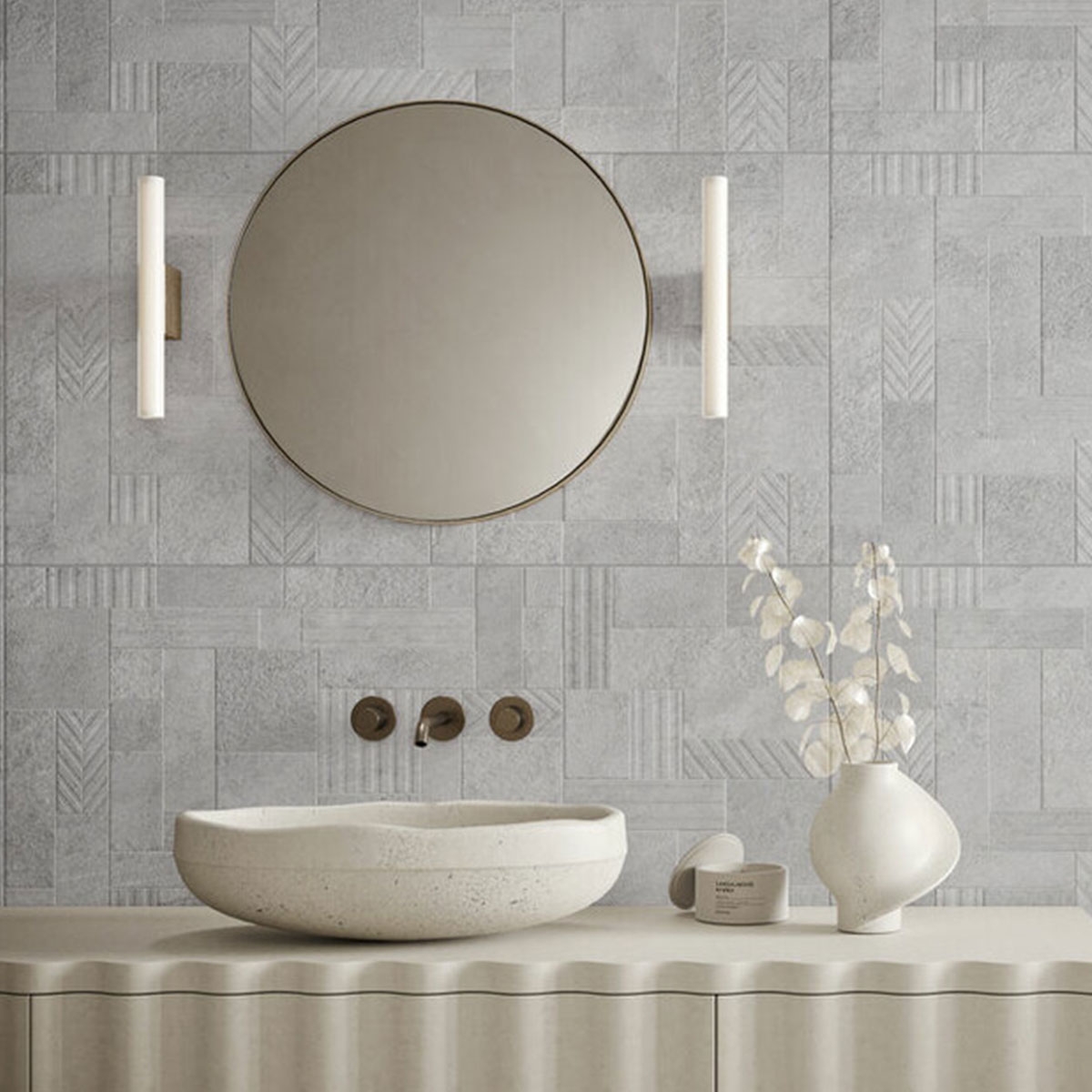 Marnes Tetris Grey stone imitation coating 60x120