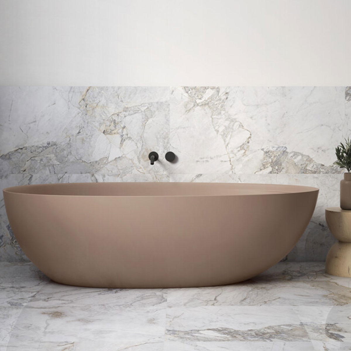 Baño con revestimiento Matarazzo Pure 60x120