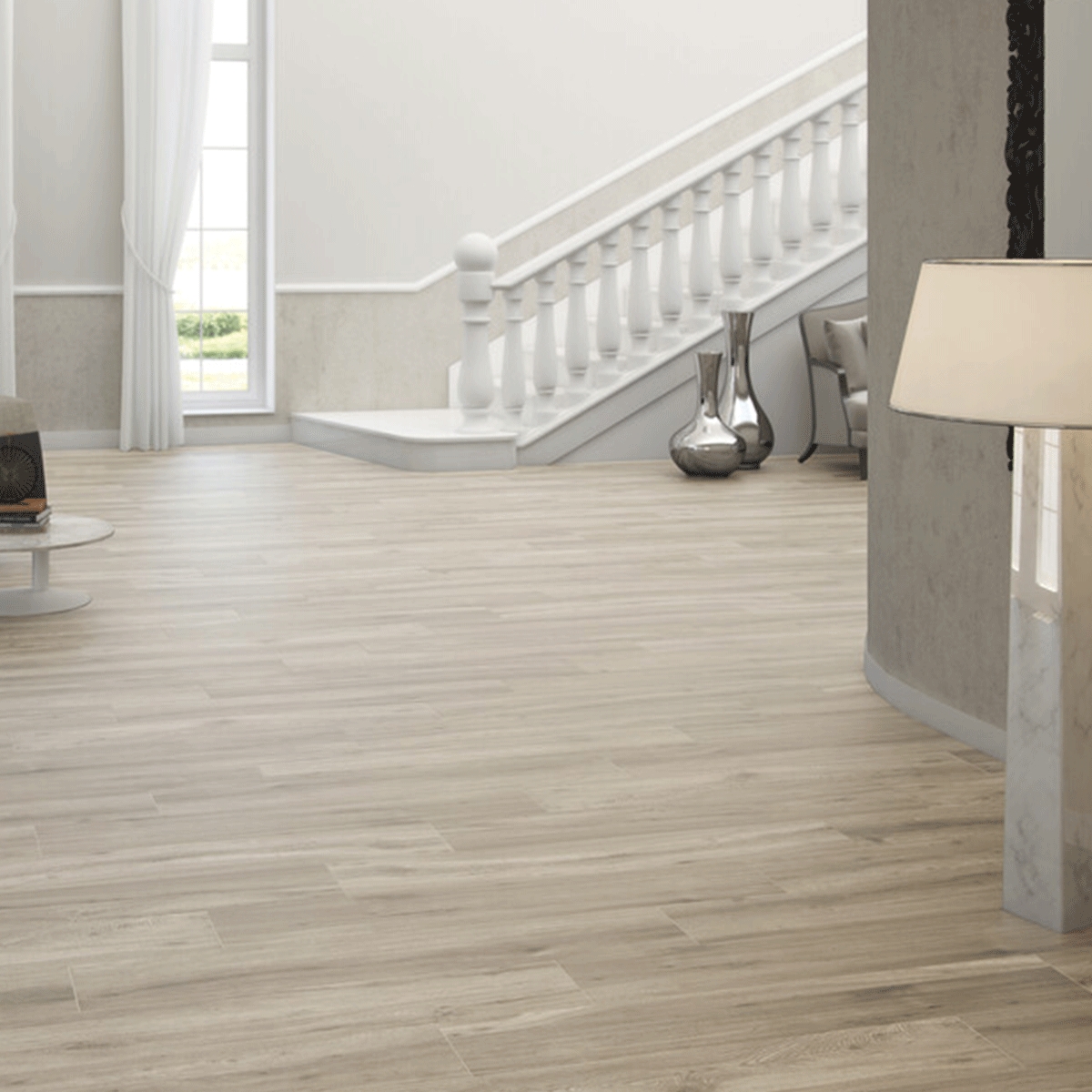 Interior with Milena Beech Non-slip flooring 20x120