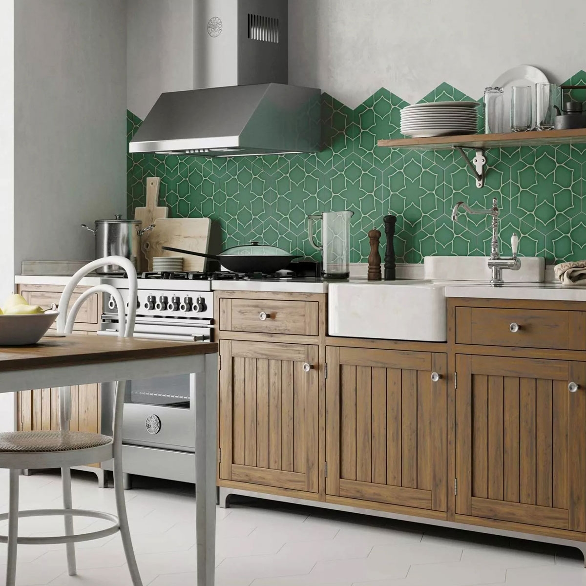 Kerala Aqua 28.5x33 Kitchen with Coating (Box 1.00m2)