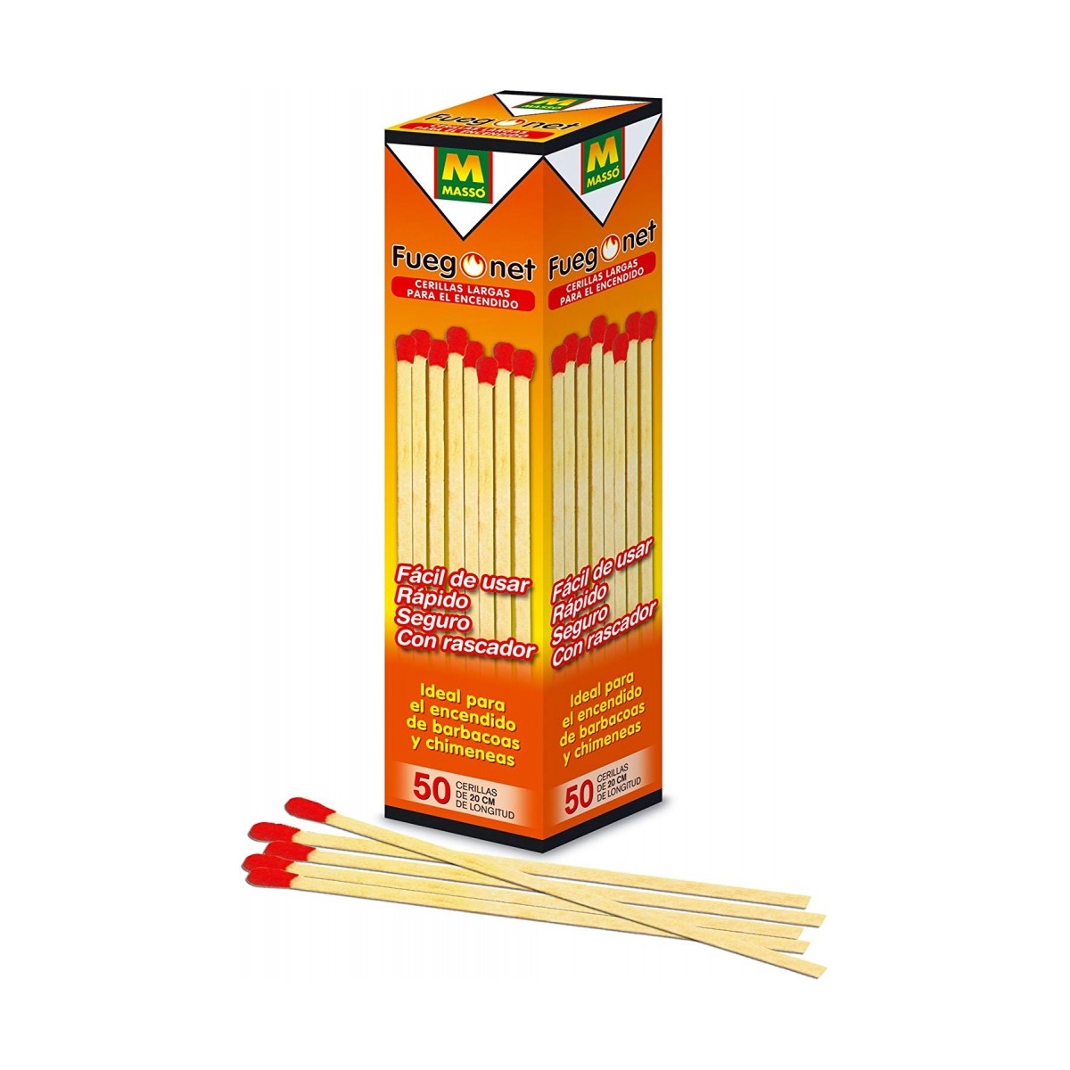 Cerillas para encendido de 20 cm - Caja de 50 cerillas