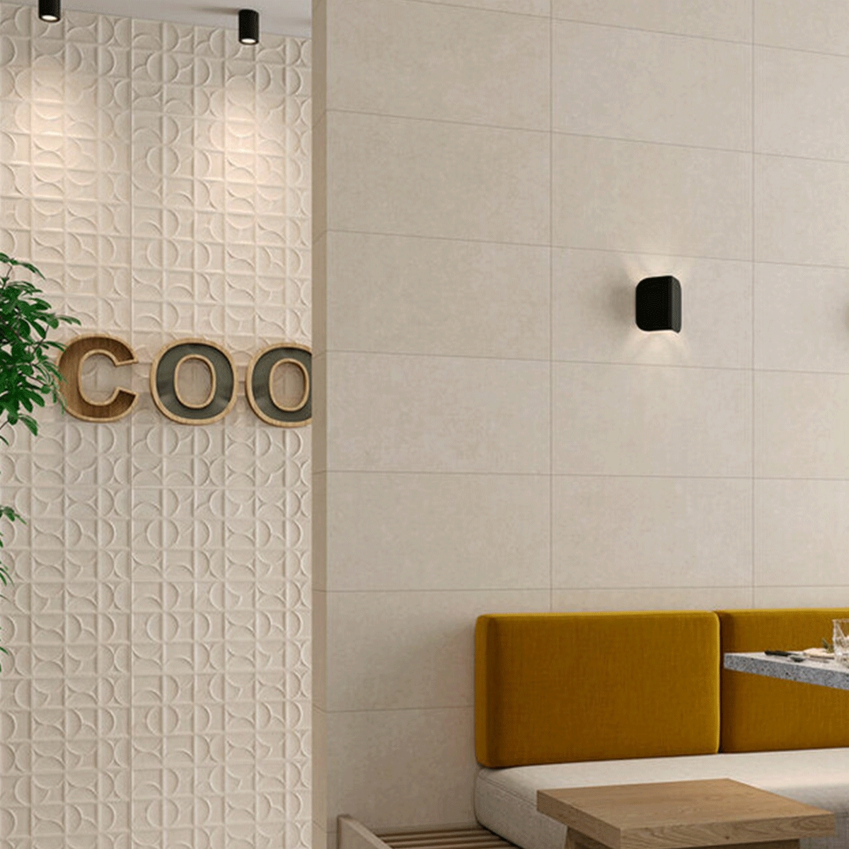 Interior con revestimiento Nora Circle Soft 30x60