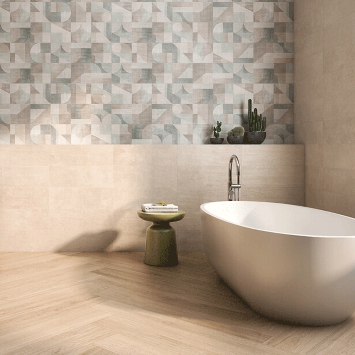 Baño con revestimiento Nuances Beige 20x60