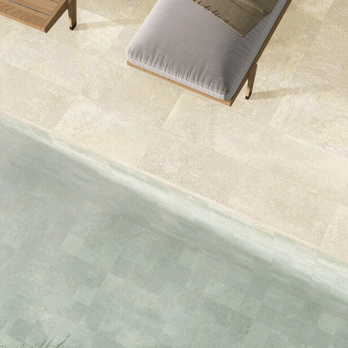 Exterior con pavimento Nusa Cream Antideslizante 30x60 (Caja 1.44m2)