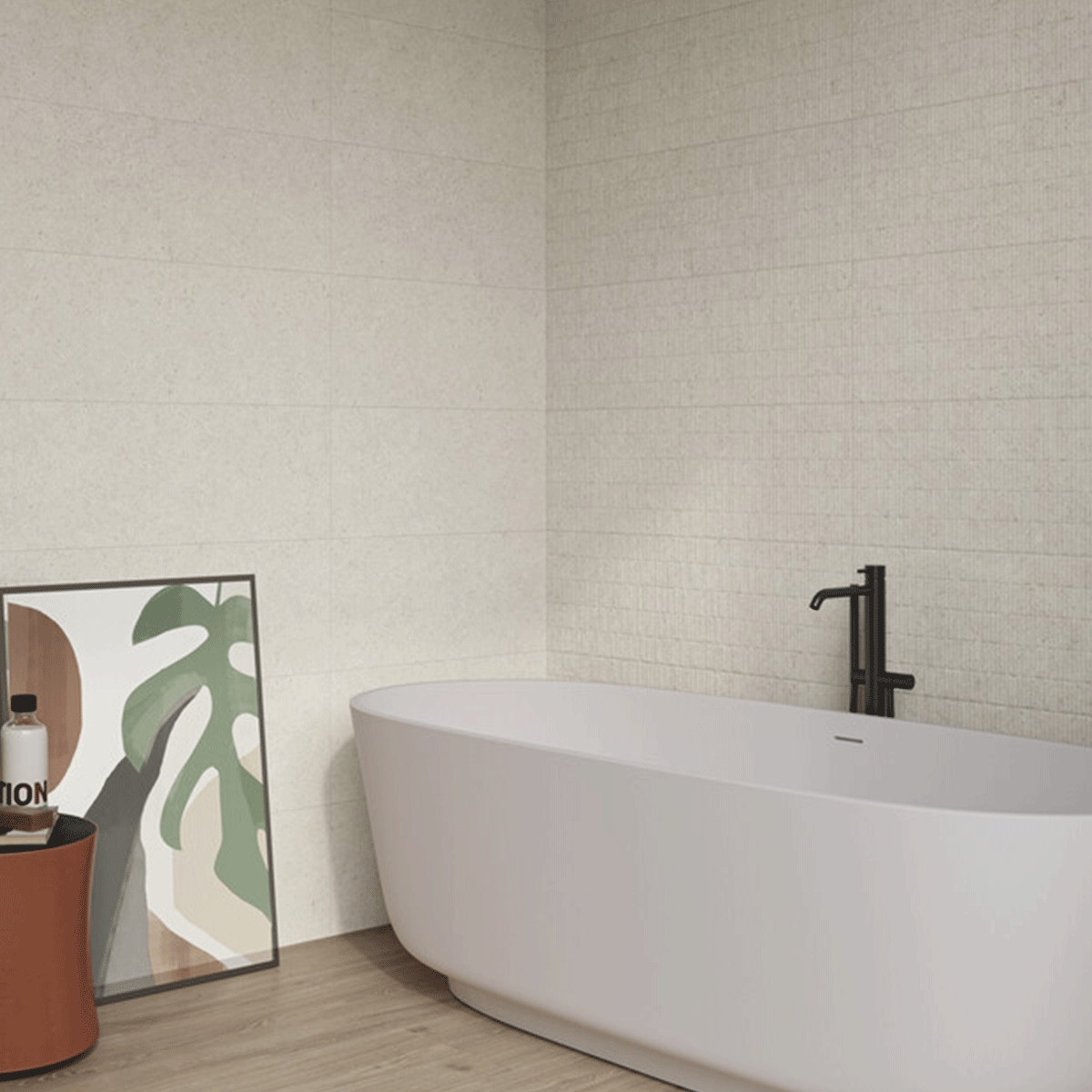 Baño con revestimiento Orleans Creme 30x90