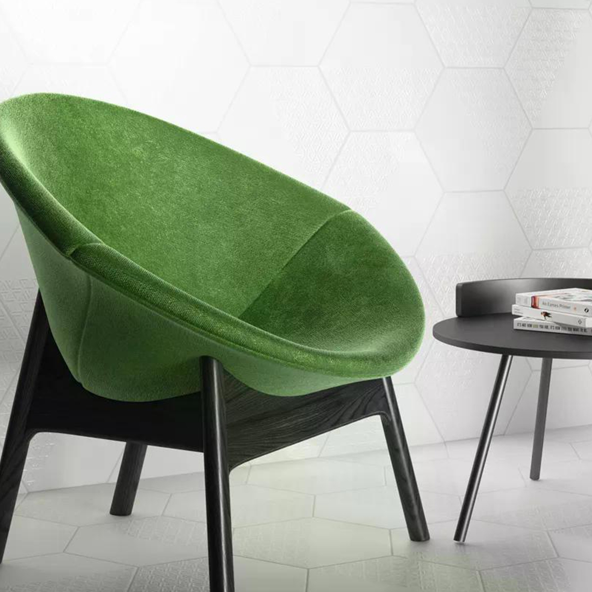 Intérieur avec revêtement Opal Deco White et sol 28,5x33