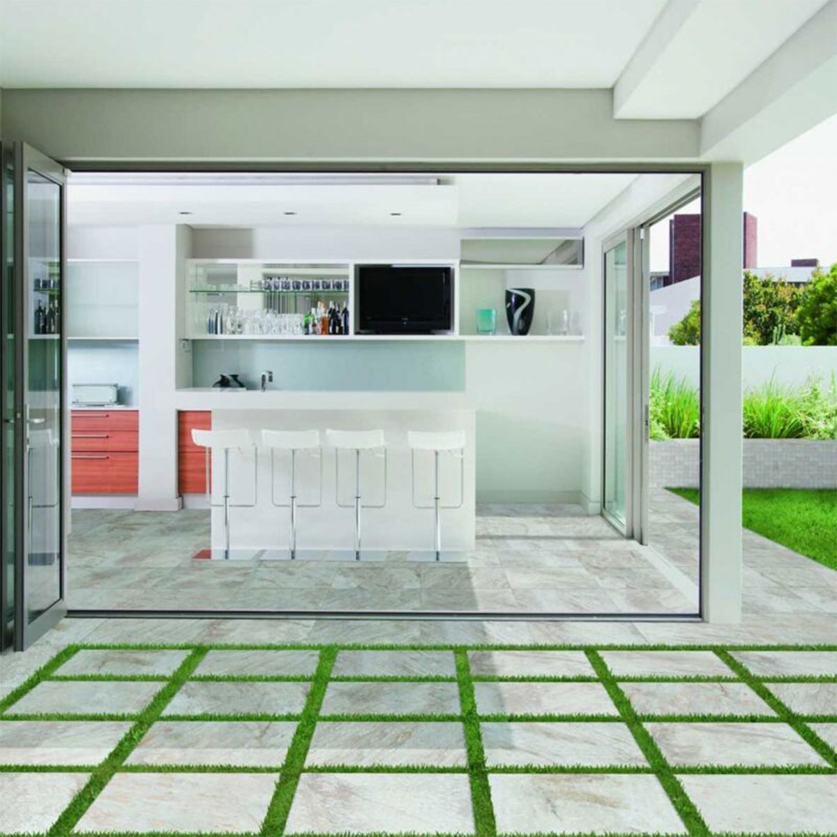 Extérieur avec sol antidérapant Strutto Strutto Oscillant Blanc 60x60