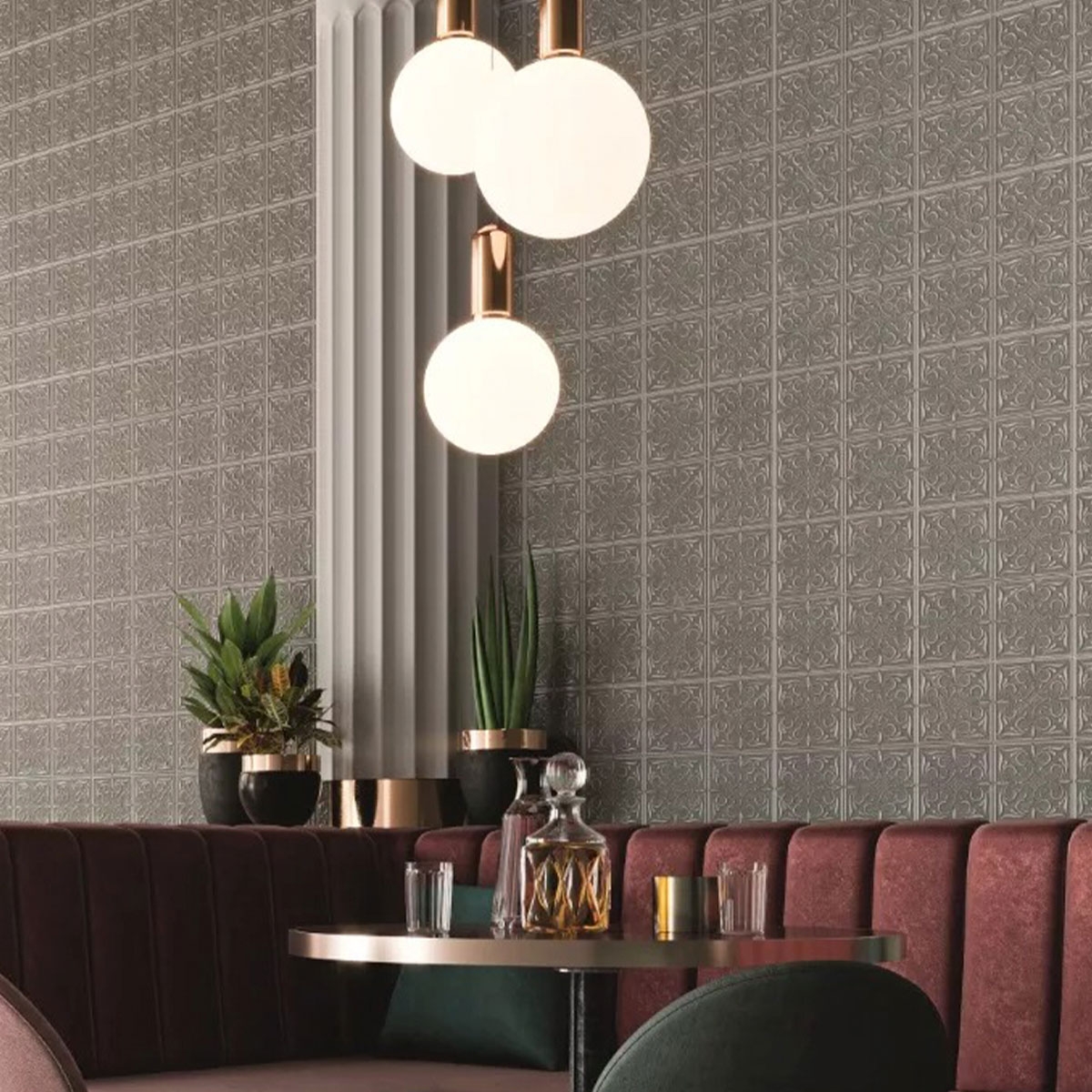 Interior with Muse Lis Grey coating 33x33 (Box 1.00m2)