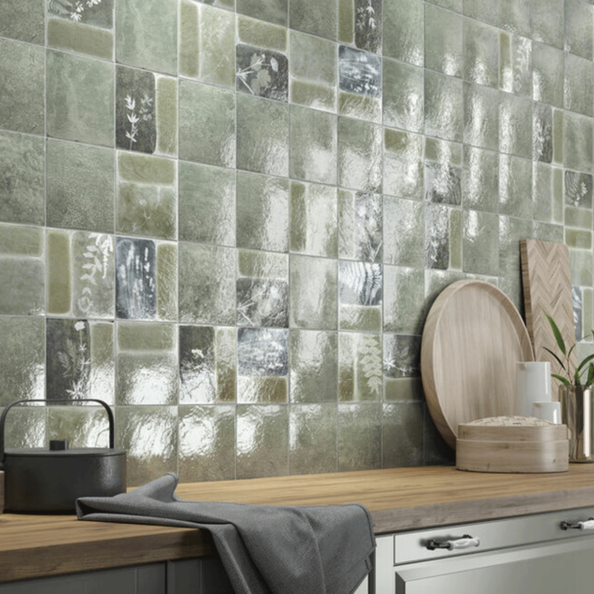 Interior con revestimiento Sabine Green 15x15