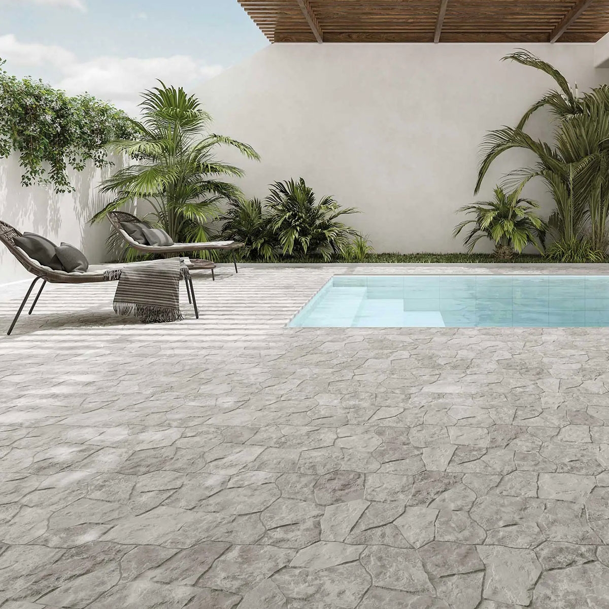 Exterior with Nebraska Grey Non-slip Pavement 40x62