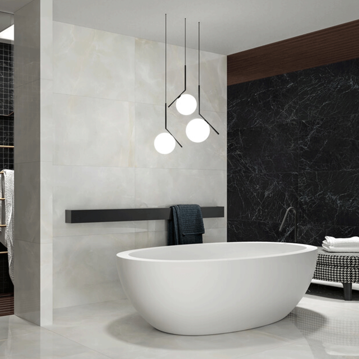 Baño con revestimiento Selene Natural Pulido 60x120