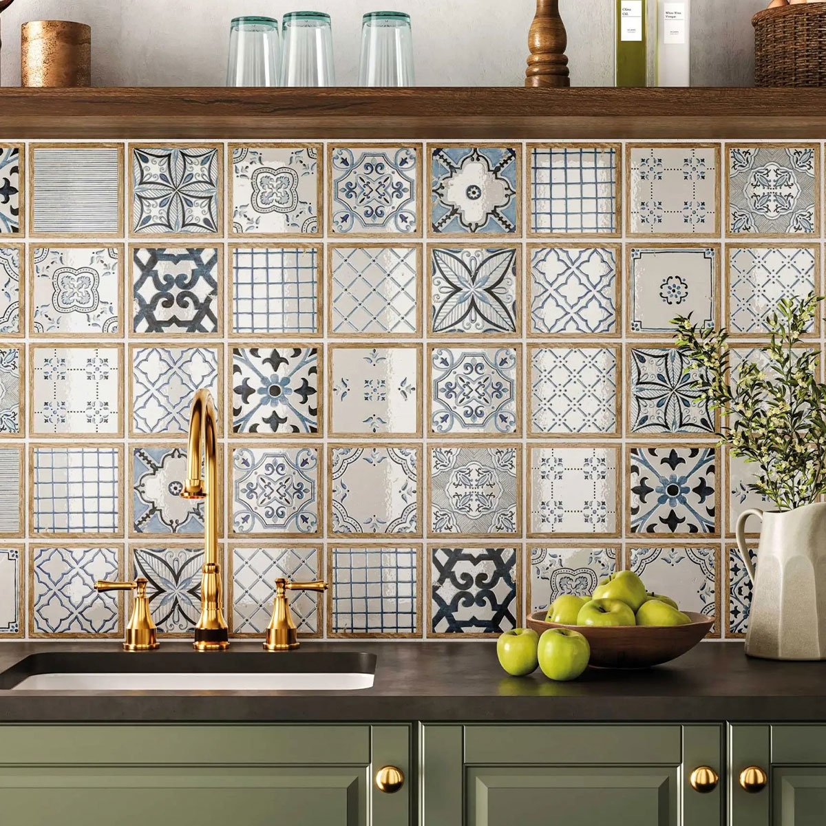 Küche mit Baeza-Verkleidung 15x45 (Box 1,08m²)