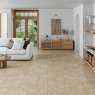 Intérieur avec revêtement de sol modulaire beige multiformat Metz (boîte 0,87 m2)