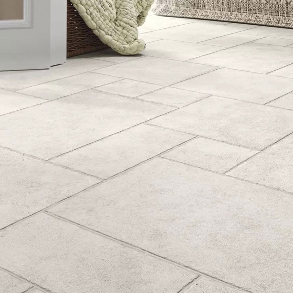 Interior with Borgogna Stone White Multiformat Modular Flooring (Box 0.87m2)
