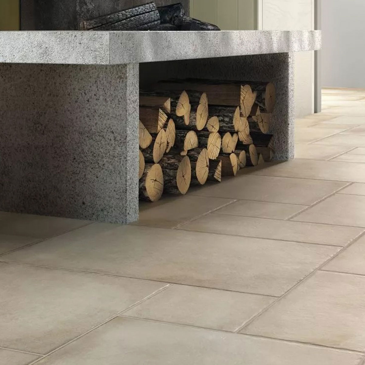 Interior with Modular Dust White Multiformat flooring (Box 0.87m2)