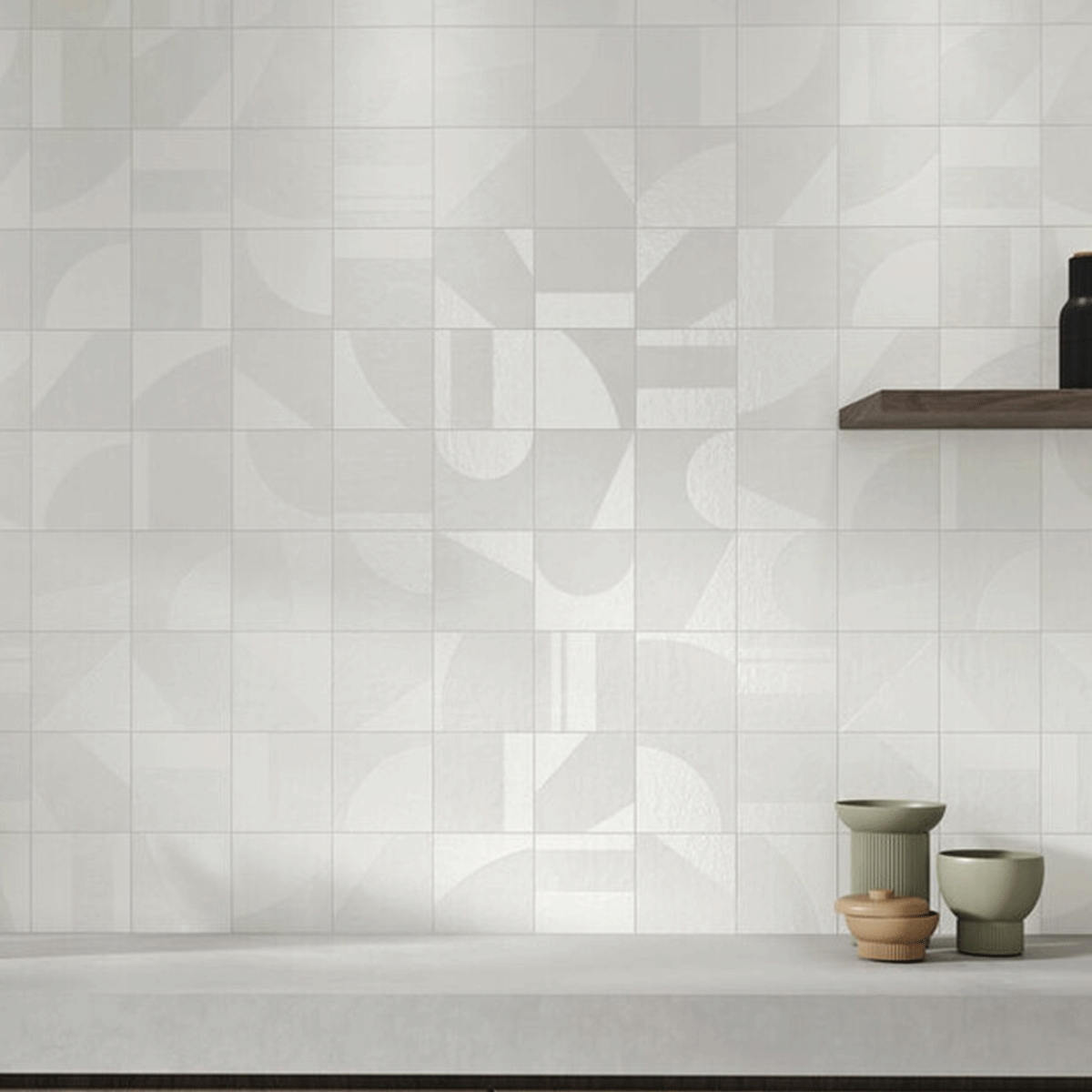 Interior con revestimiento Story White 15x15