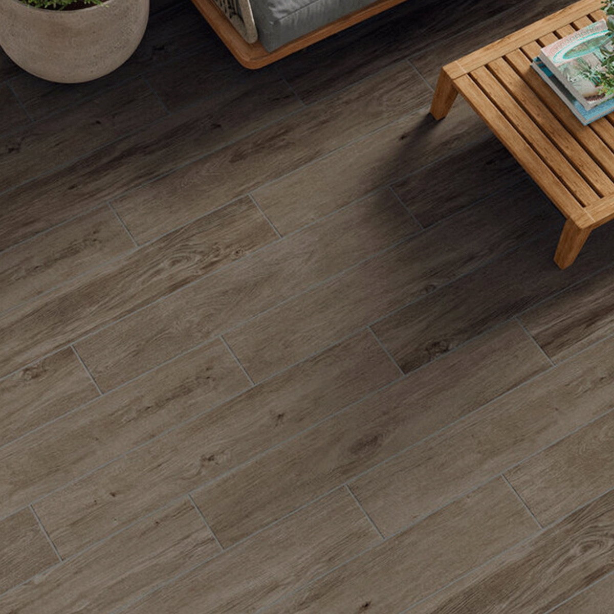 Interior with Tivoli Wenge Non-slip flooring 20x120