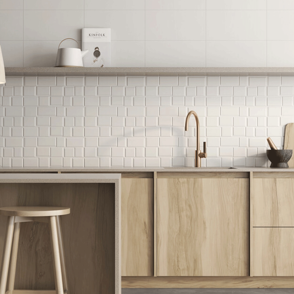 Interior con revestimiento Trendy Pure 25x50