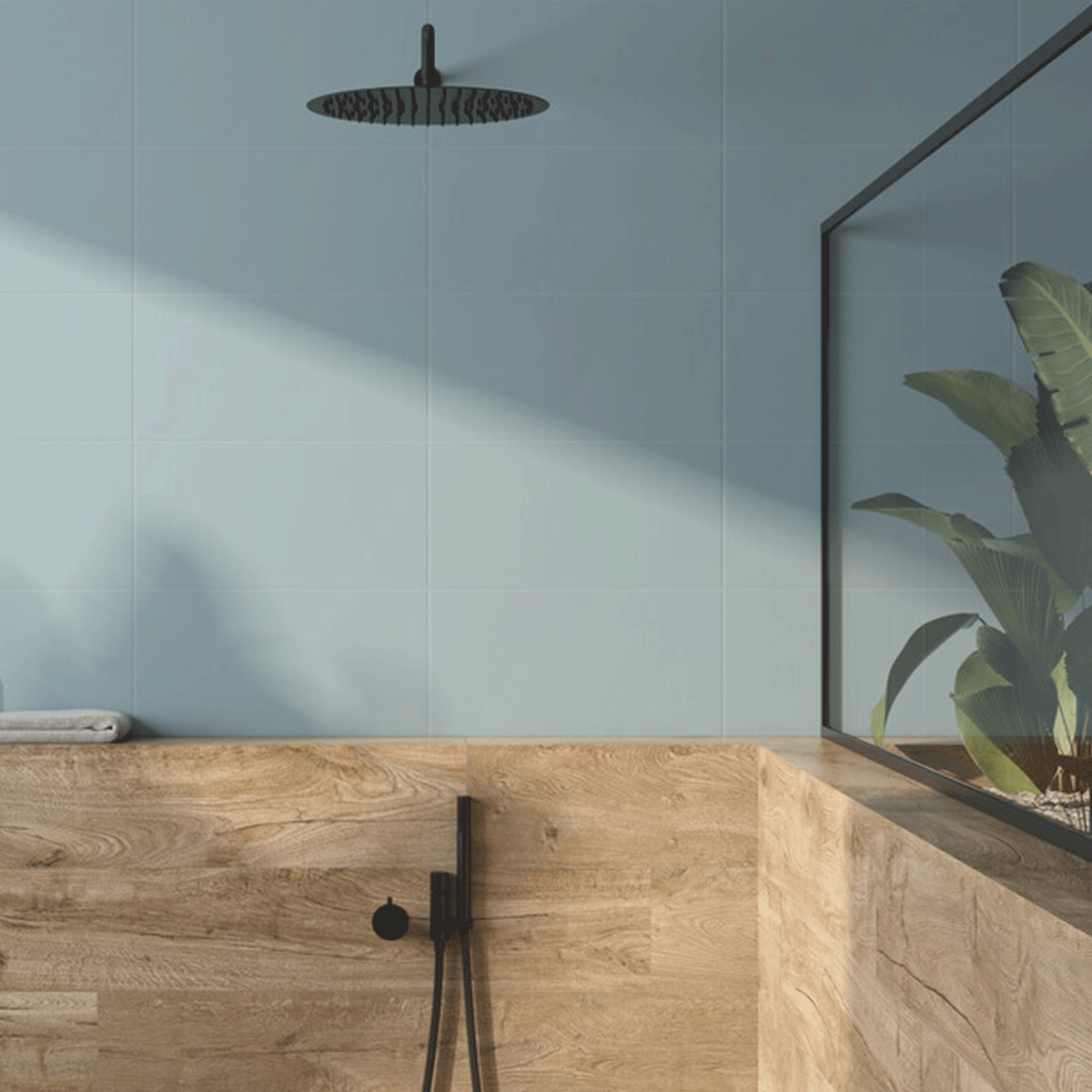 Baño con revestimiento Trendy Light Navy 25x50