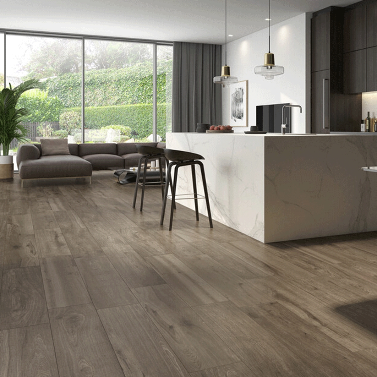 Interior con pavimento Tulsa Musk 23x120