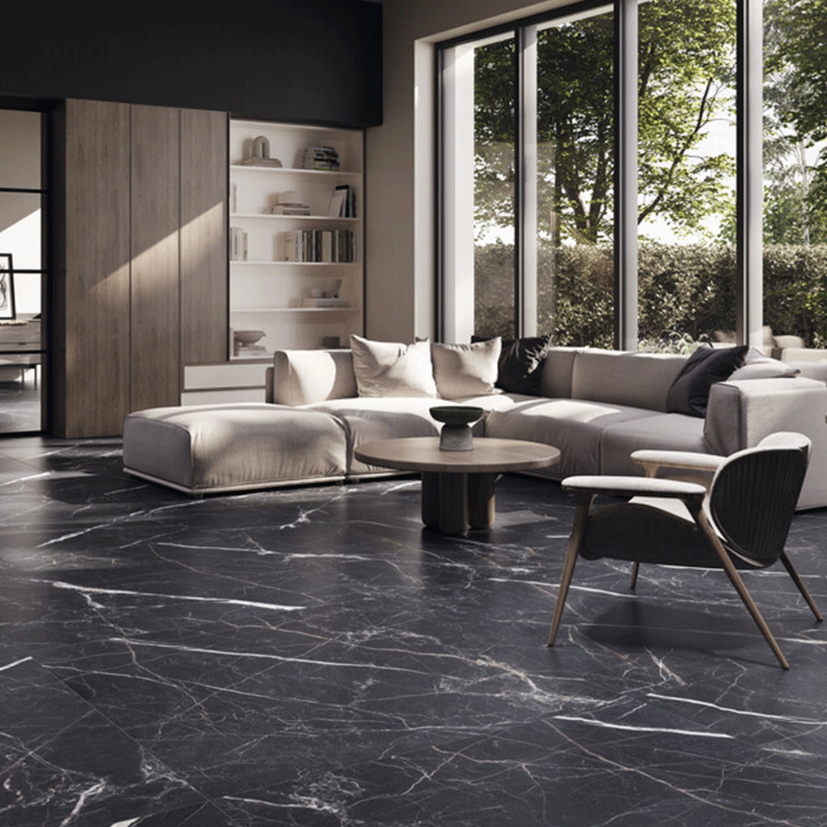 Interior with Vanity Black flooring 120x120