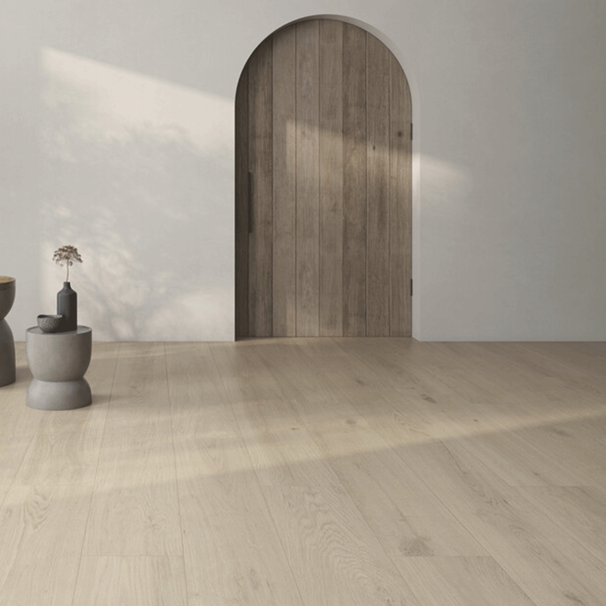 Interior com pavimento Verne Cream 30x120