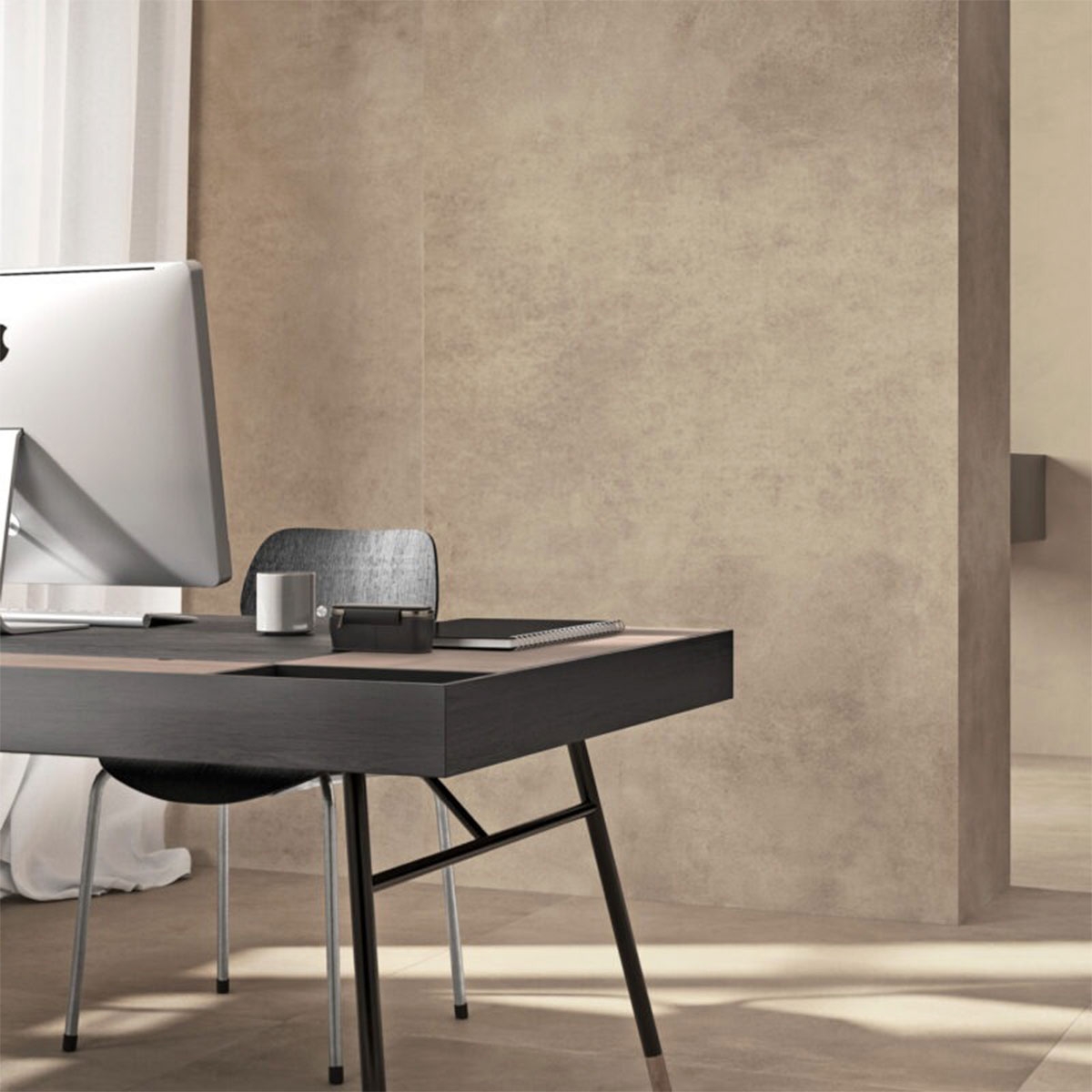 Interior with Grande Concrete Look Sand 120x120 pavement