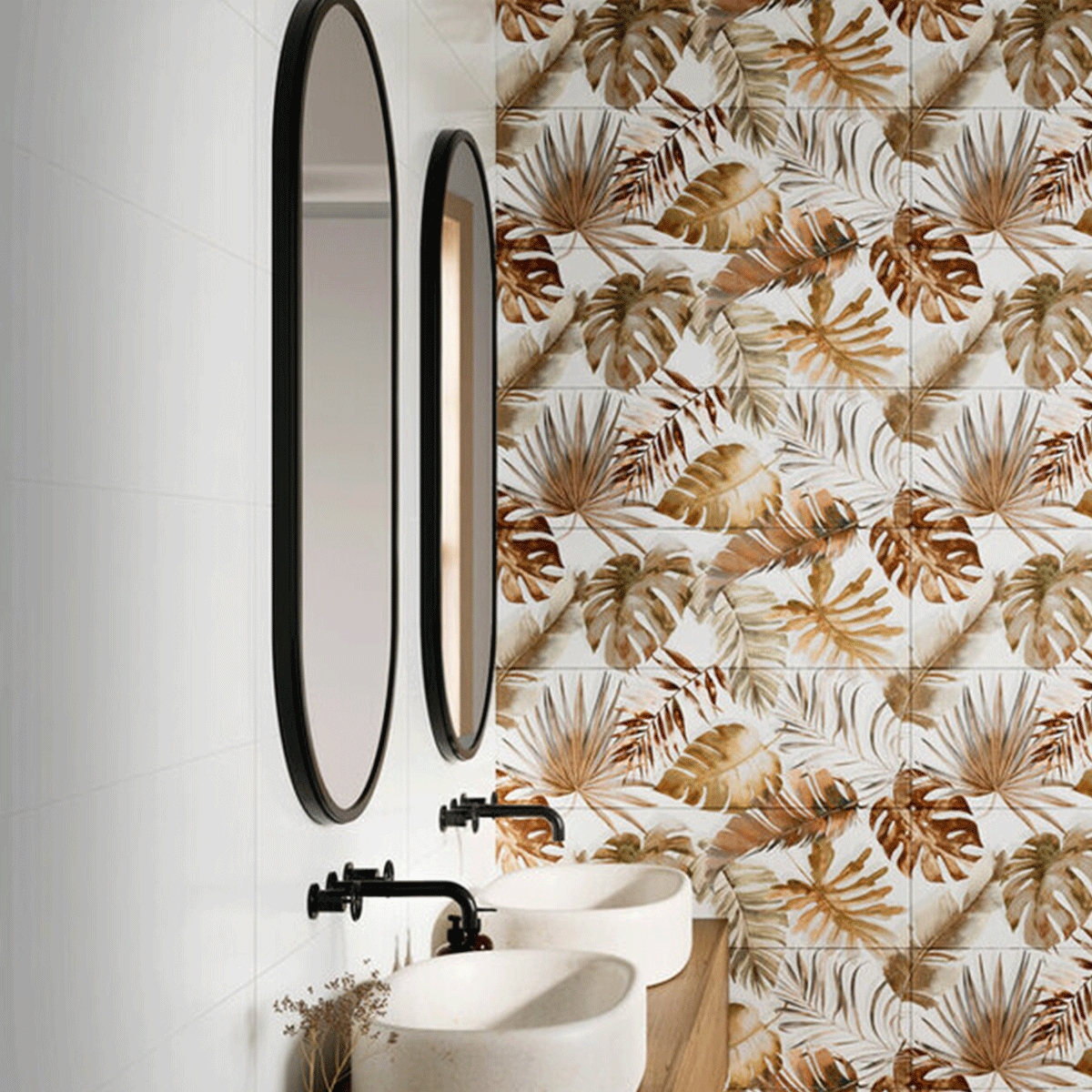 Baño con revestimiento Vogue Flora B Warm 30x90