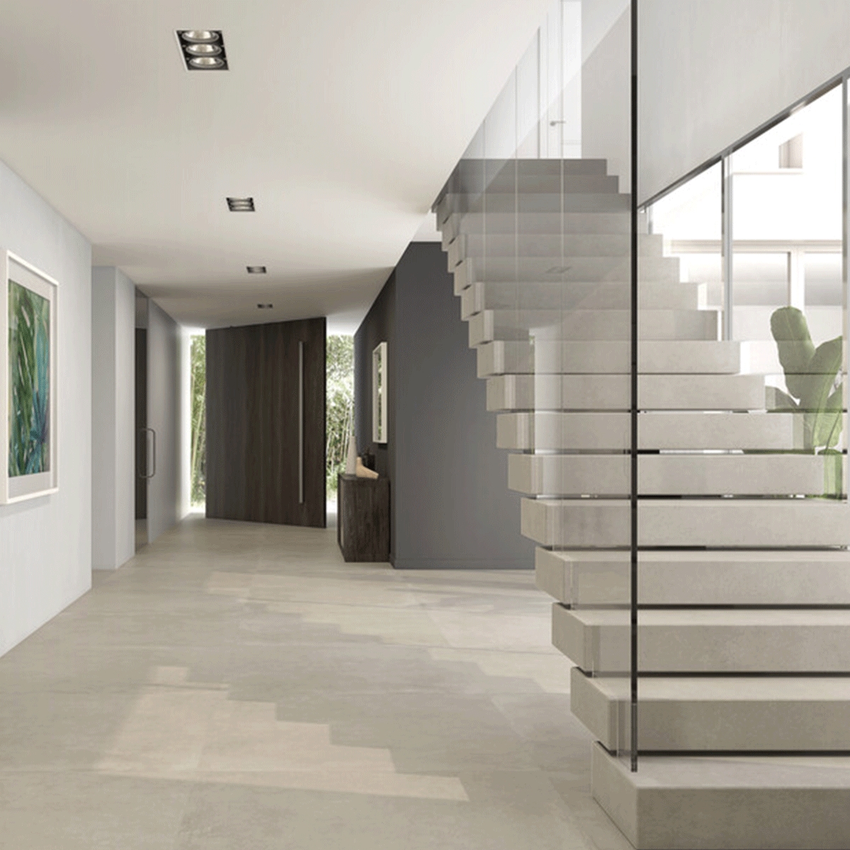 Innenraum mit Moher Spot Nut rutschfestem Boden 120x120