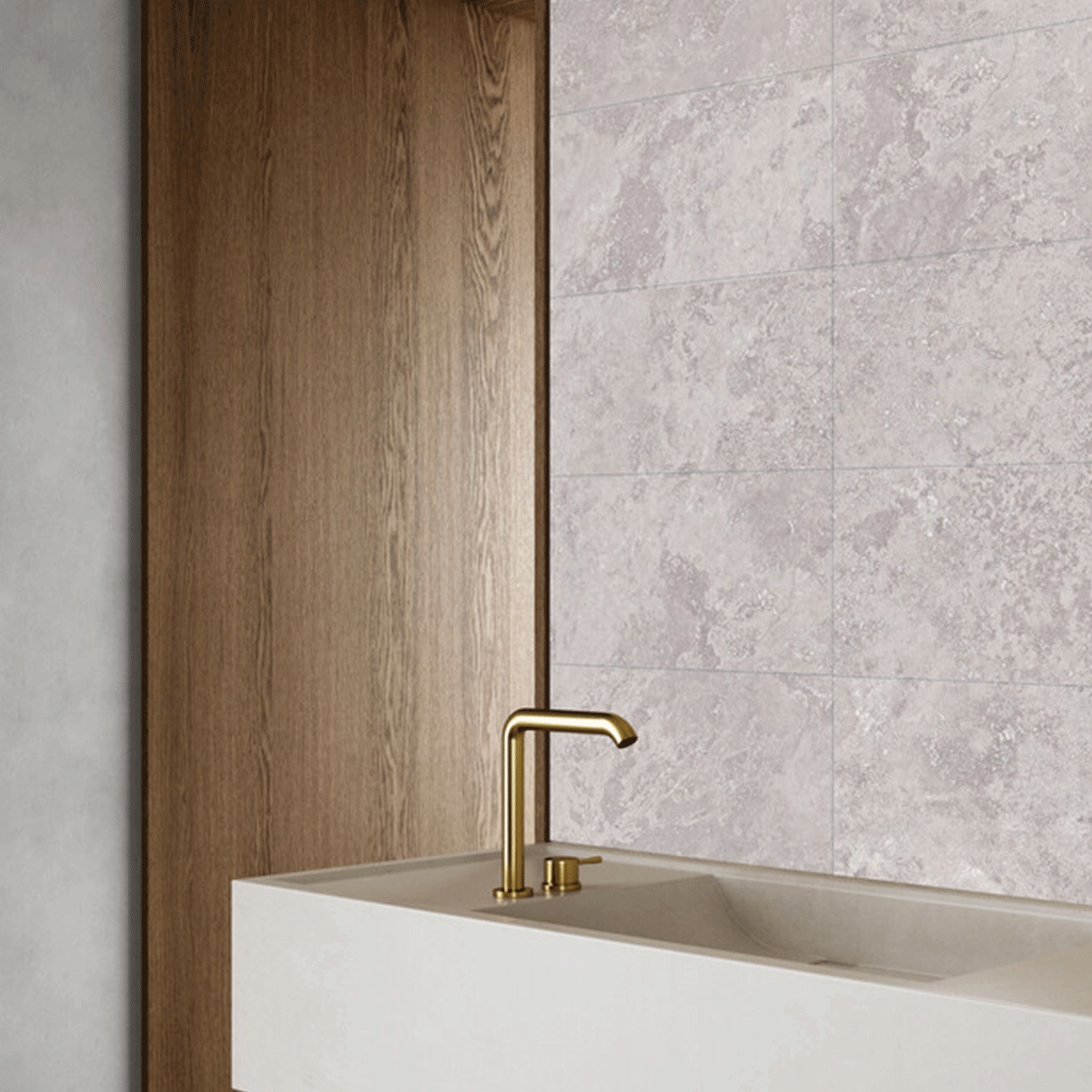 Baño con revestimiento Nadia Grey 25x50